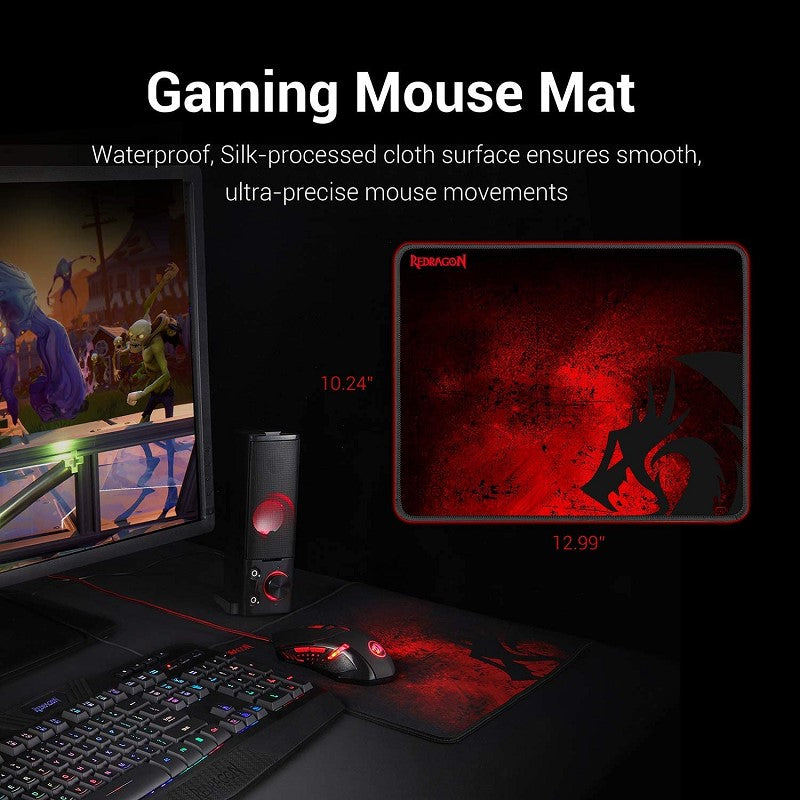 Redragon S101 PC Gaming Keyboard and Mouse Combo, Mousepad, Headset with Mic Redragon S101 PC Gaming Keyboard and Mouse Combo, Mousepad, Headset with Mic